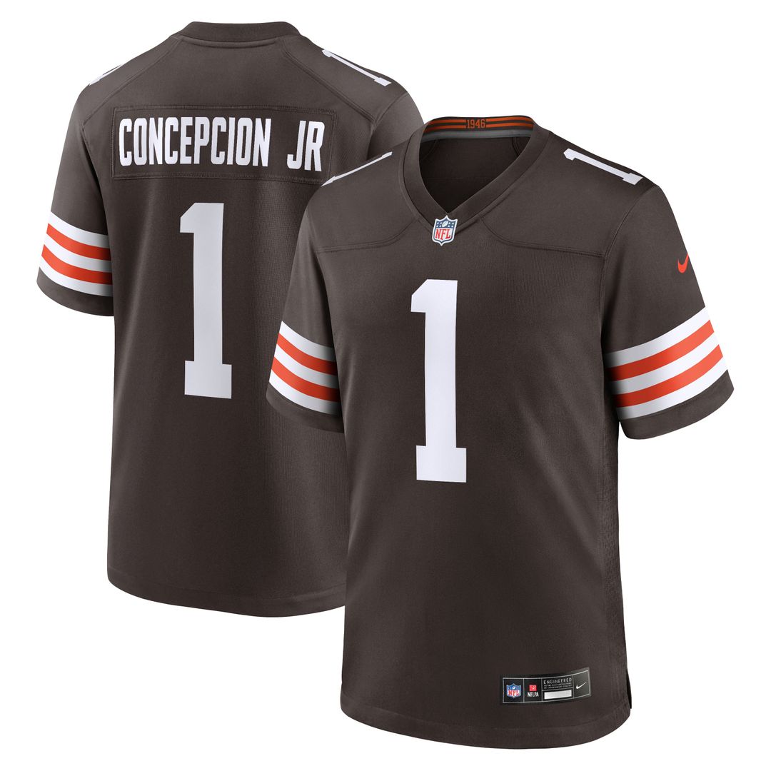 KC Concepcion Cleveland Browns 2026 Draft First Round Pick No. 24 Team Game Jersey - Brown
