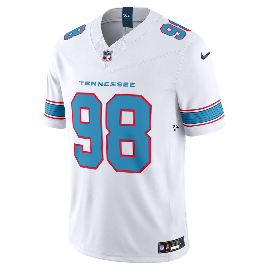 Jeffery Simmons Tennessee Titans Vapor F.U.S.E. Stitched Limited Jersey - White