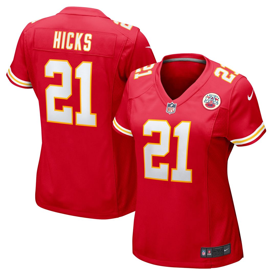 Jaden Hicks Kansas City Chiefs Women's Game Jersey - Red