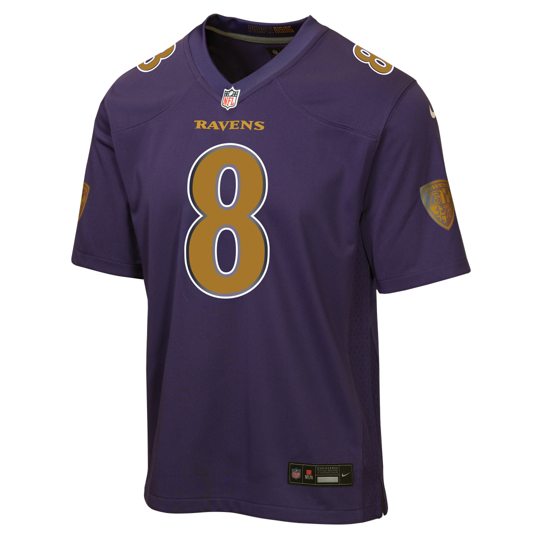 Lamar Jackson Baltimore Ravens Youth Alternate 2 Game Jersey - Purple