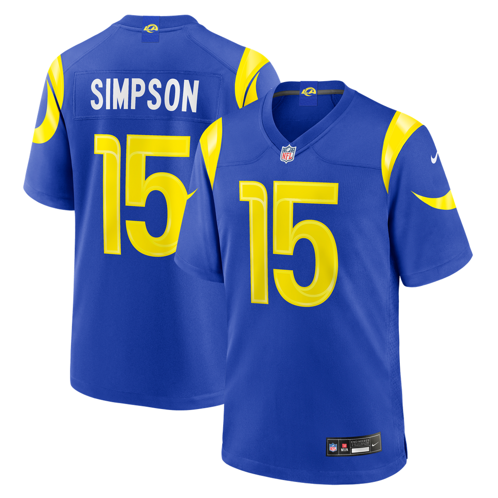 Ty Simpson Los Angeles Rams 2026 Draft First Round Pick No. 13 Team Game Jersey - Royal
