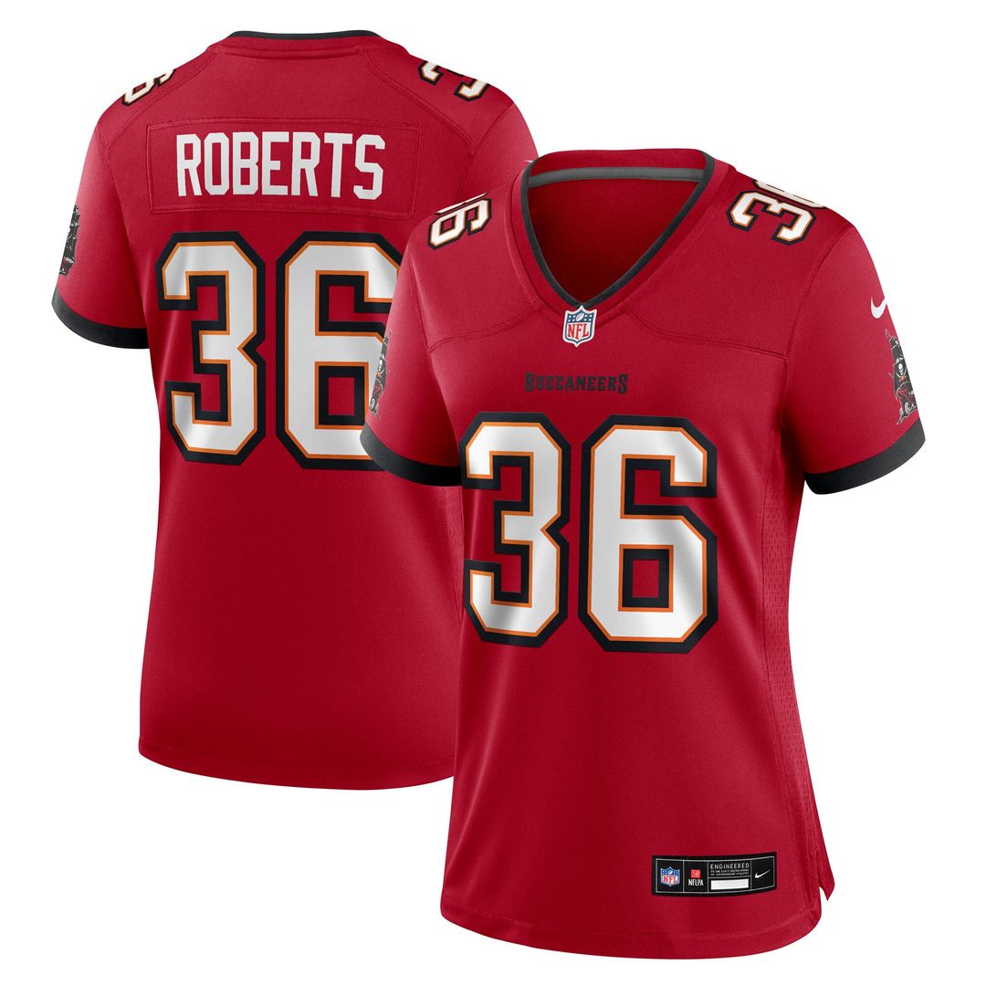 JJ Roberts Tampa Bay Buccaneers Women's Team Game Jersey - Red