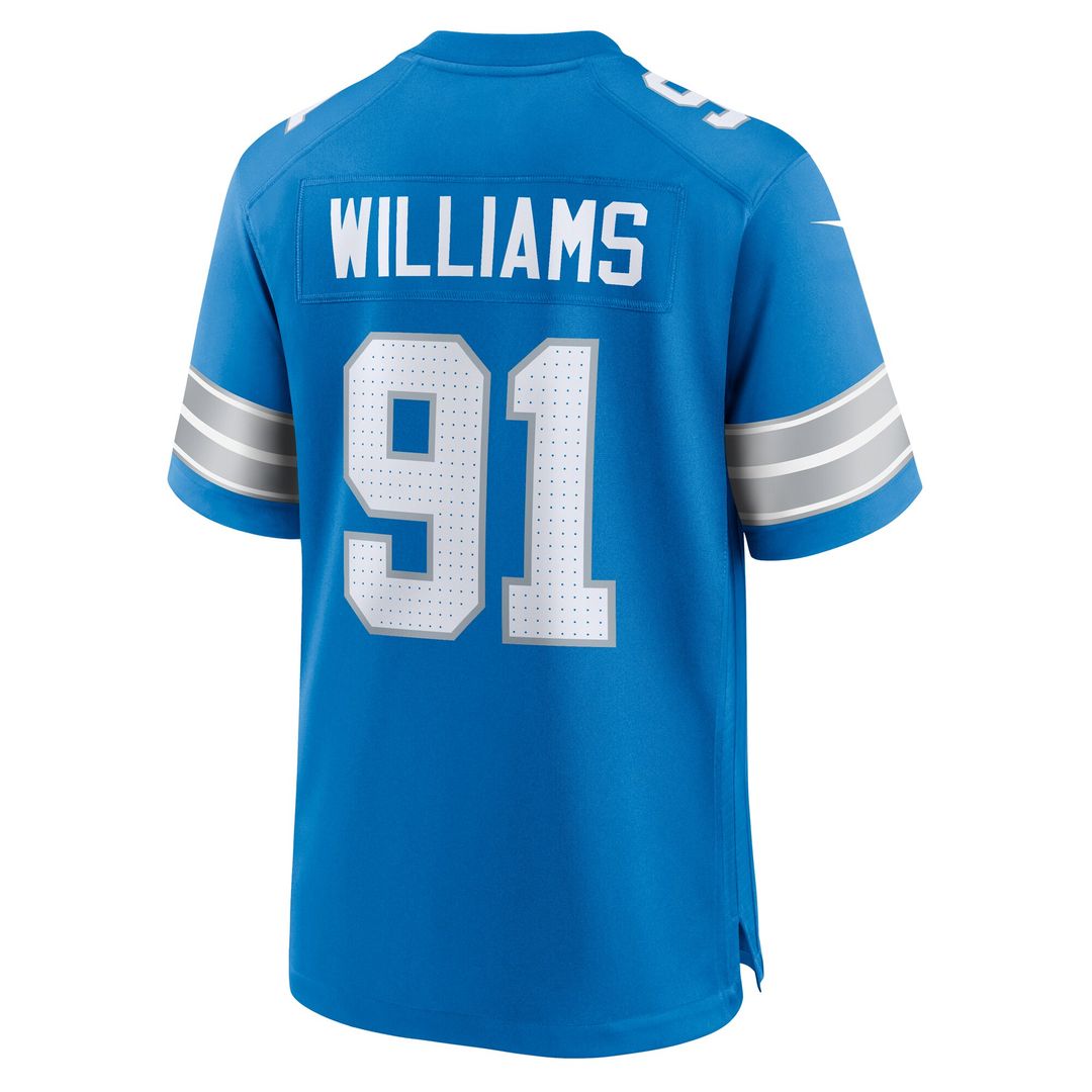 Tyleik Williams Detroit Lions Team Game Jersey - Blue