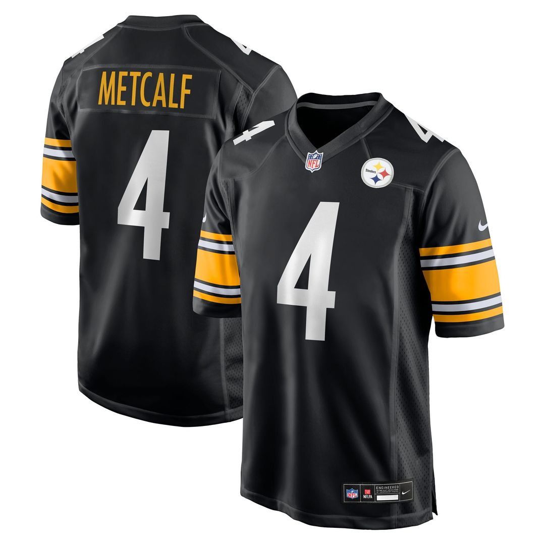 DK Metcalf Pittsburgh Steelers Youth Game Jersey - Black
