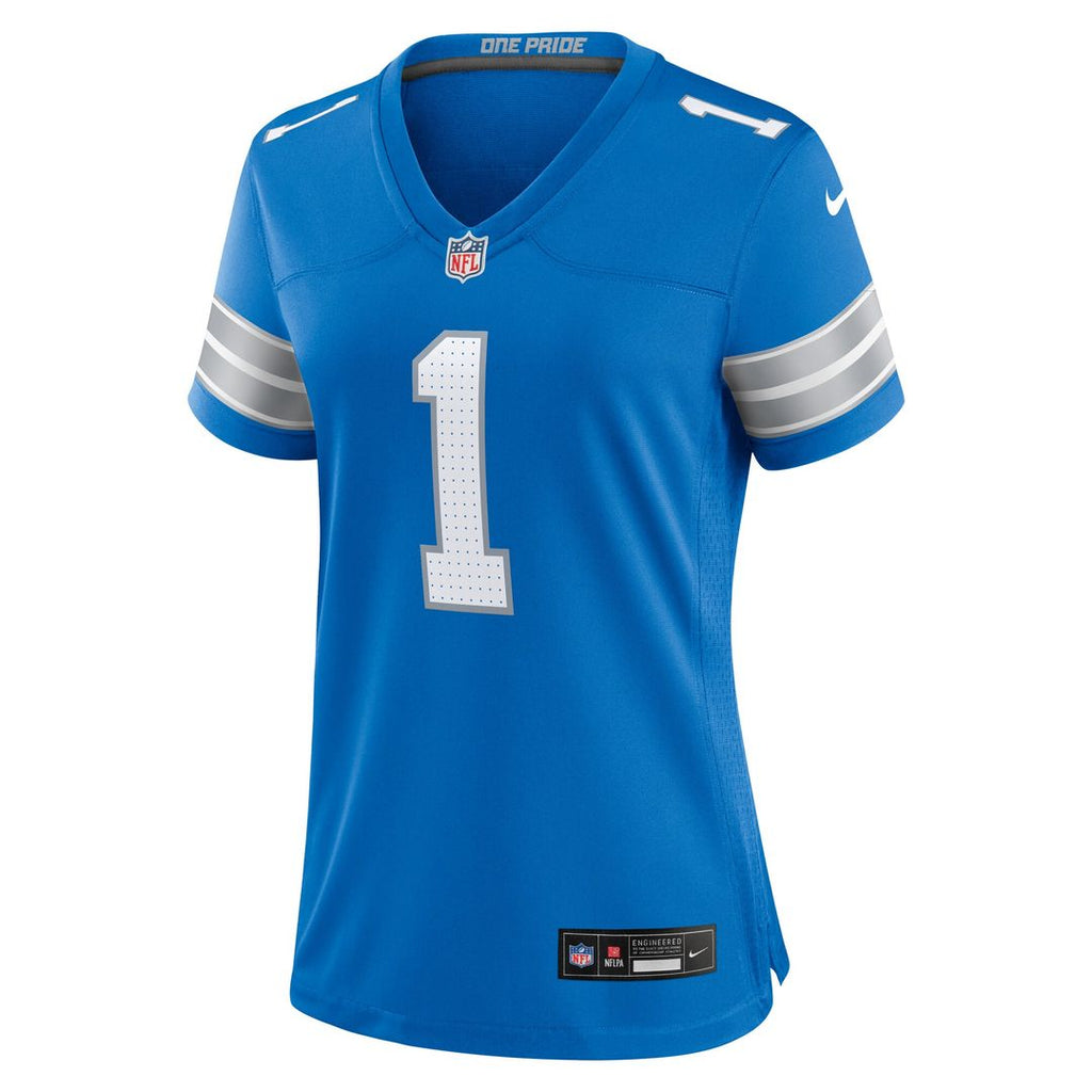 Number 1 Mom Detroit Lions Game Jersey - Blue