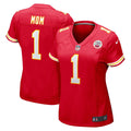 Number 1 Mom Kansas City Chiefs Women's Game Jersey - Red