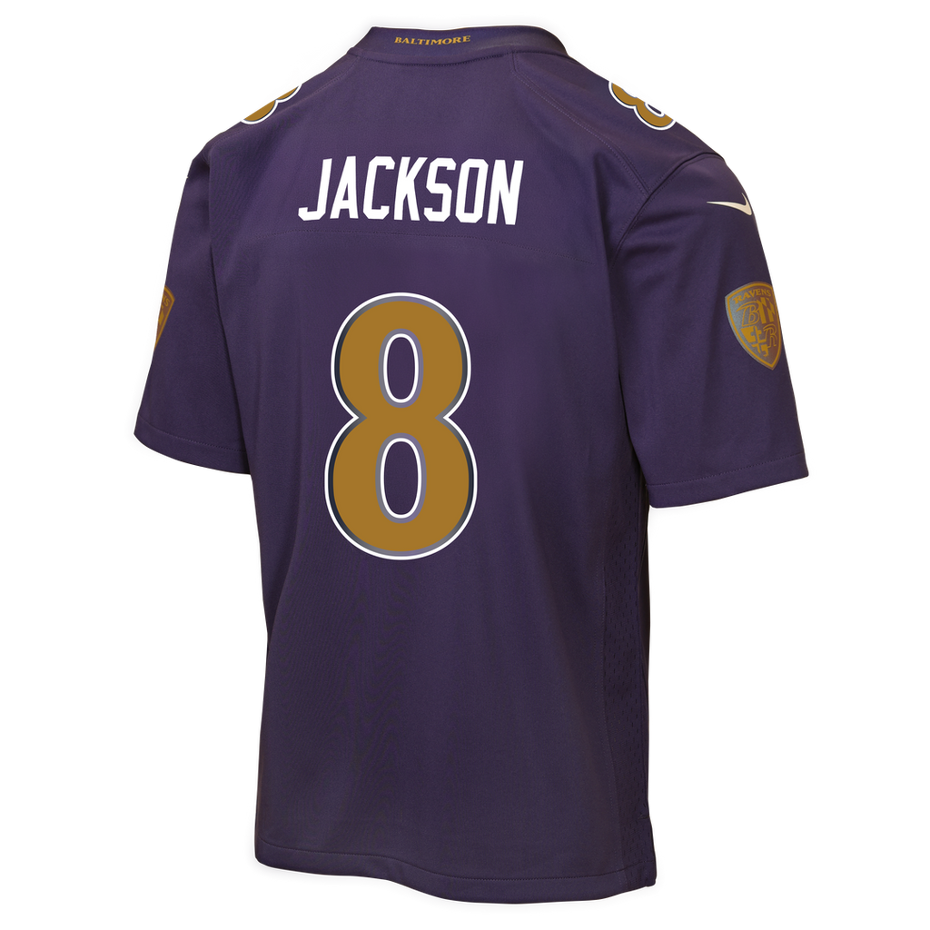 Lamar Jackson Baltimore Ravens Youth Alternate 2 Game Jersey - Purple