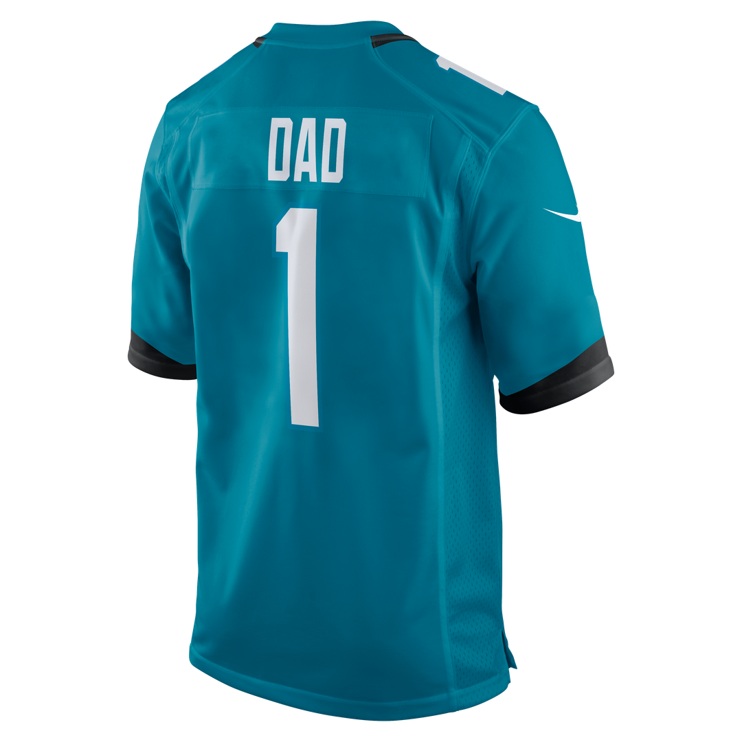 Number 1 Dad Jacksonville Jaguars Game Jersey - Teal