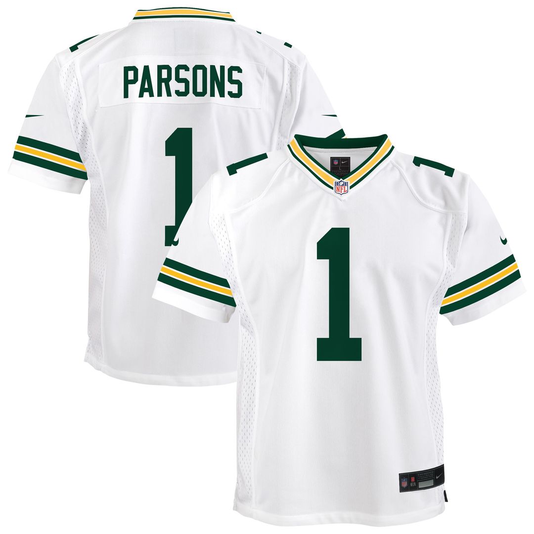 Micah Parsons Green Bay Packers Youth White Game Jersey - White