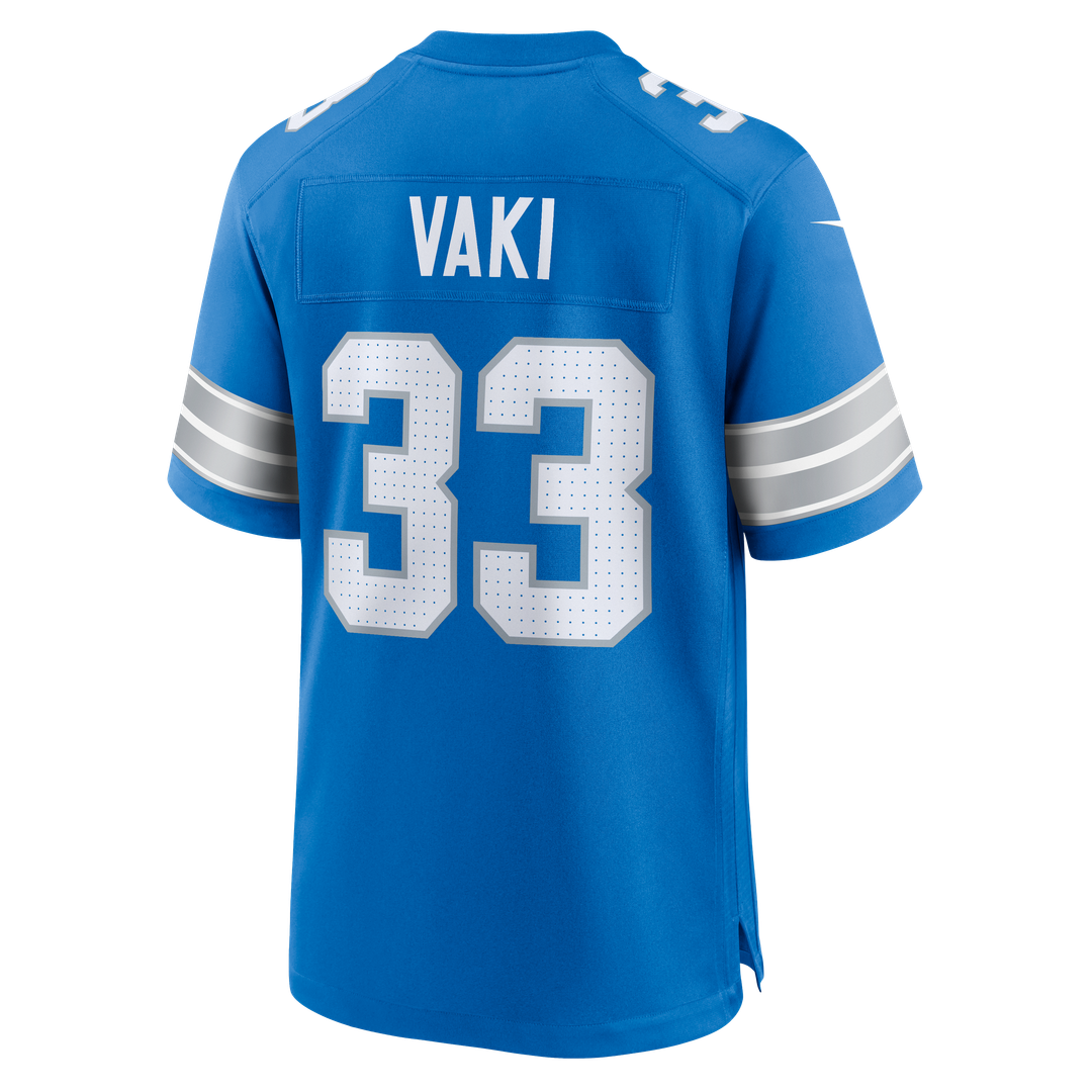 Sione Vaki Detroit Lions Team Game Jersey - Blue