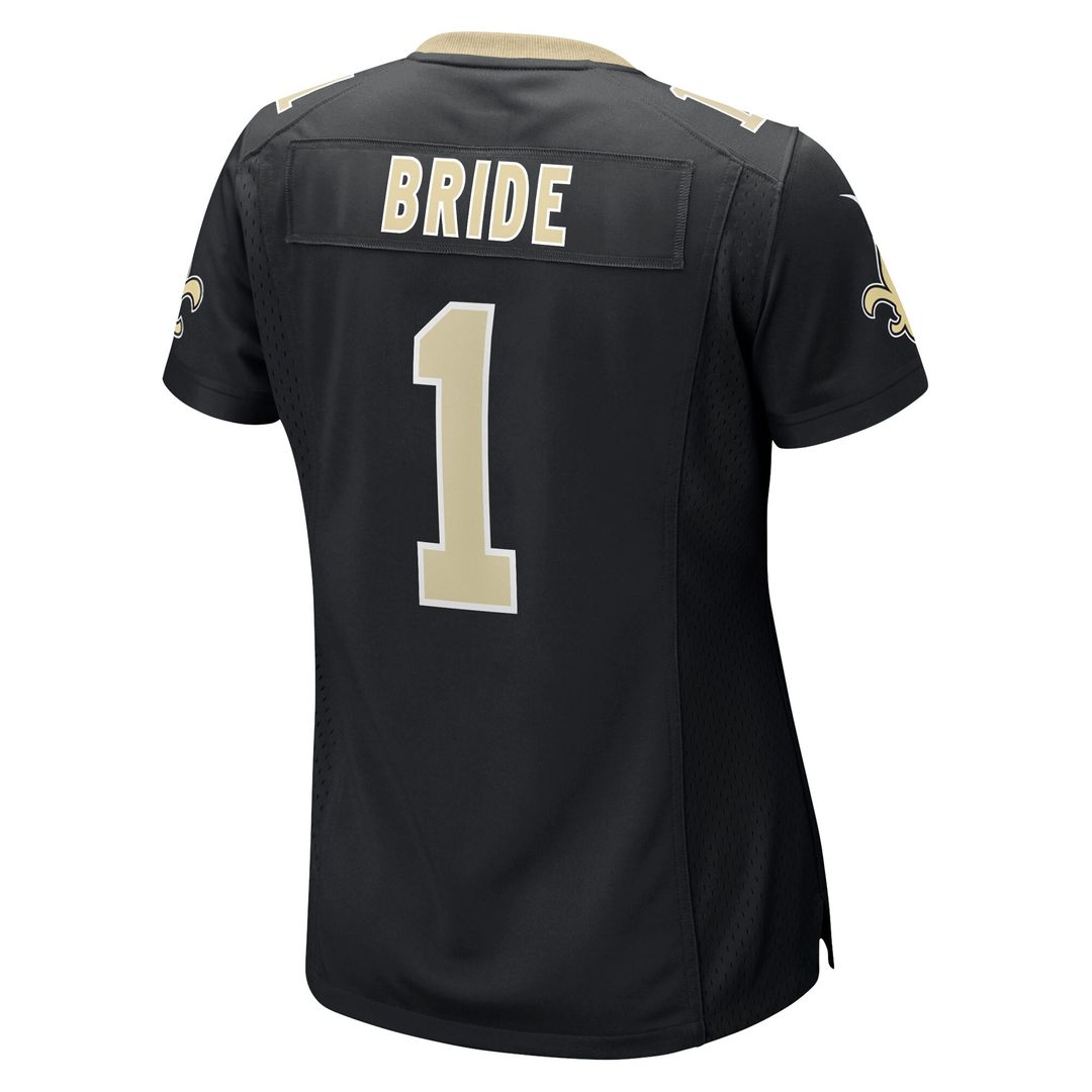 Number 1 Bride New Orleans Saints Women's Game Jersey - Black