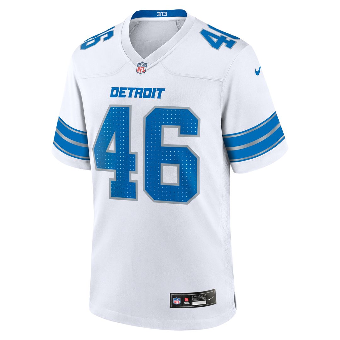 Jack Campbell Detroit Lions White Game Jersey - White