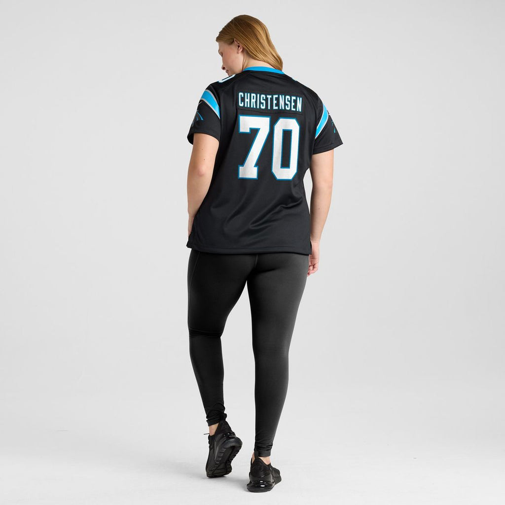 Brady Christensen Carolina Panthers Women's Team Game Jersey - Black