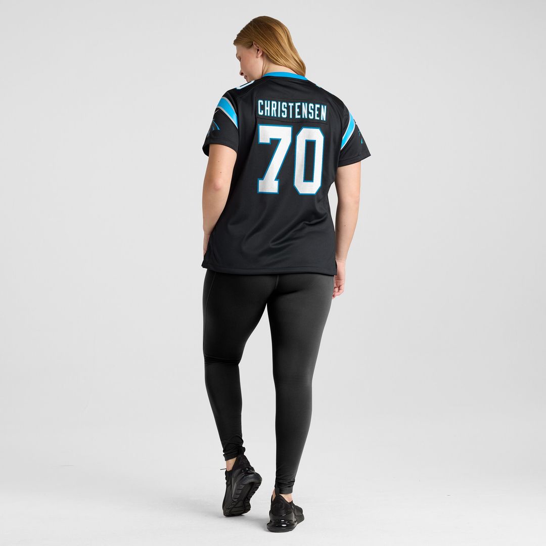 Brady Christensen Carolina Panthers Women's Team Game Jersey - Black