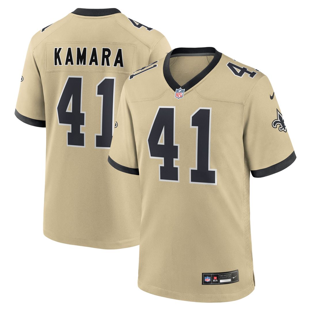 Alvin Kamara New Orleans Saints Youth Gameday Golds Alternate Game Player Jersey - Gold