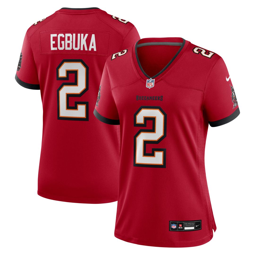 Emeka Egbuka Tampa Bay Buccaneers Women's Team Game Jersey - Red
