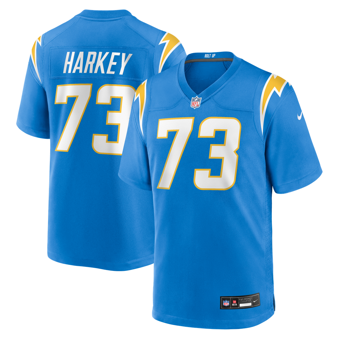 Alex Harkey Los Angeles Chargers Team Game Jersey - Powder Blue