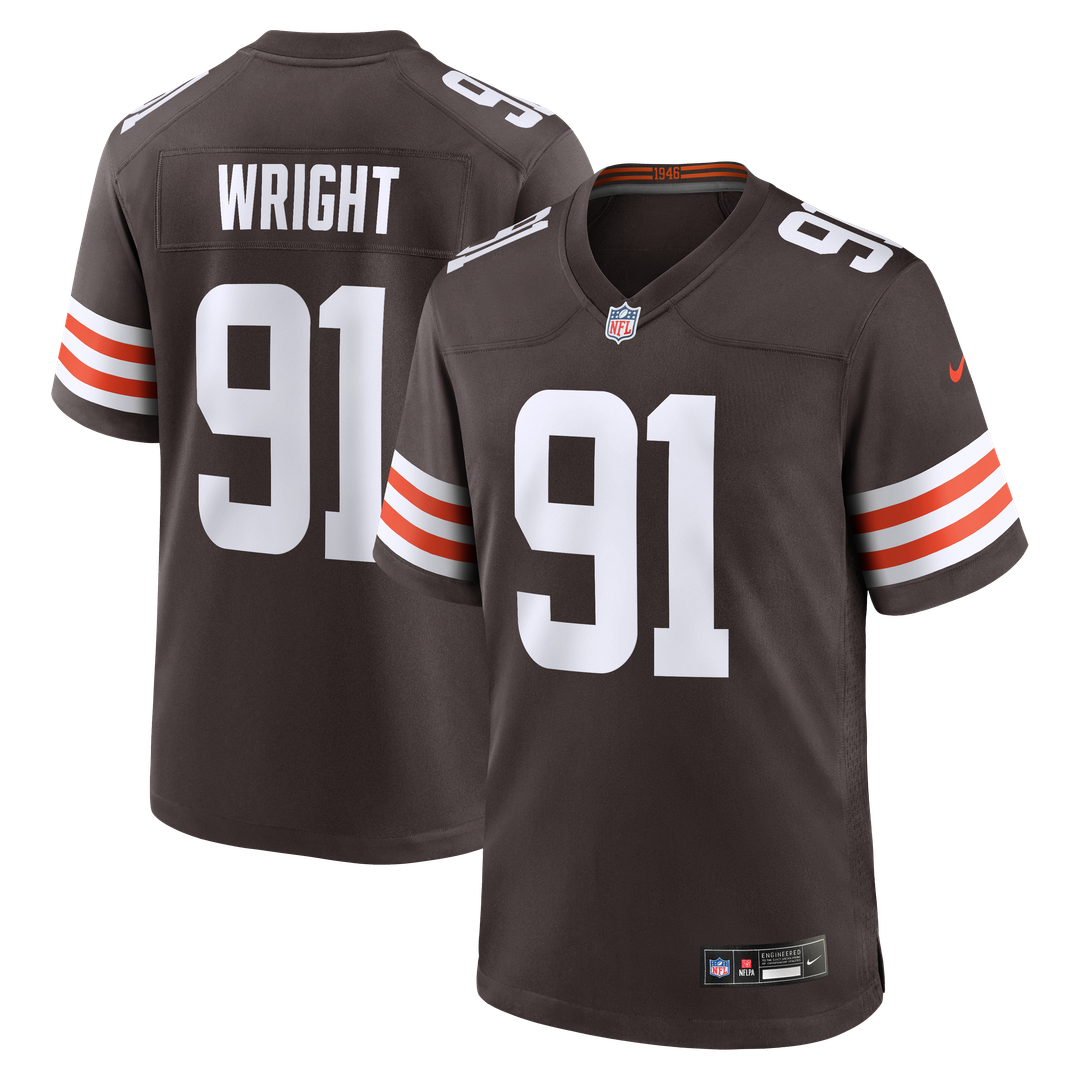Alex Wright Cleveland Browns Team Game Jersey - Brown