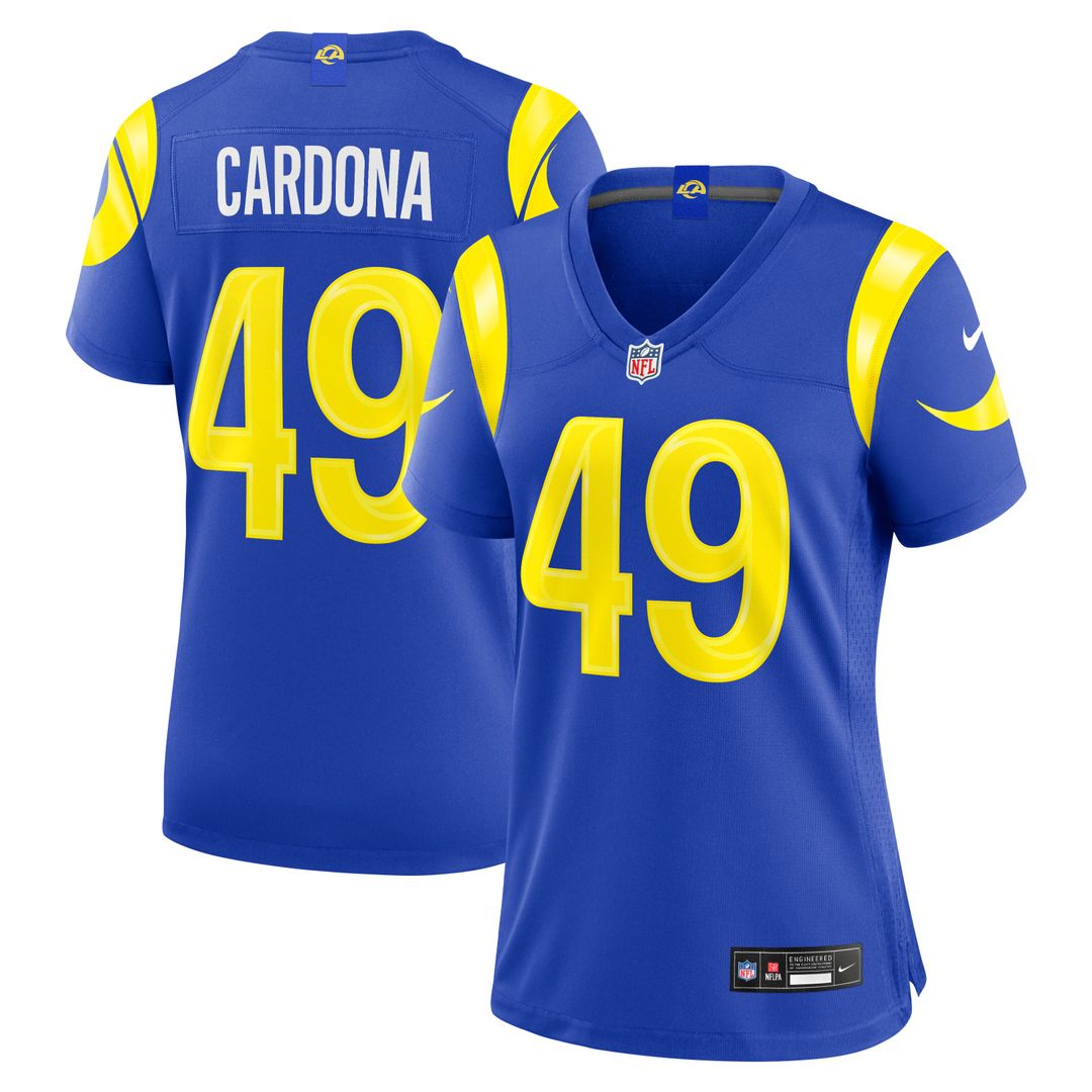 Joe Cardona Los Angeles Rams Women's Team Game Jersey - Royal