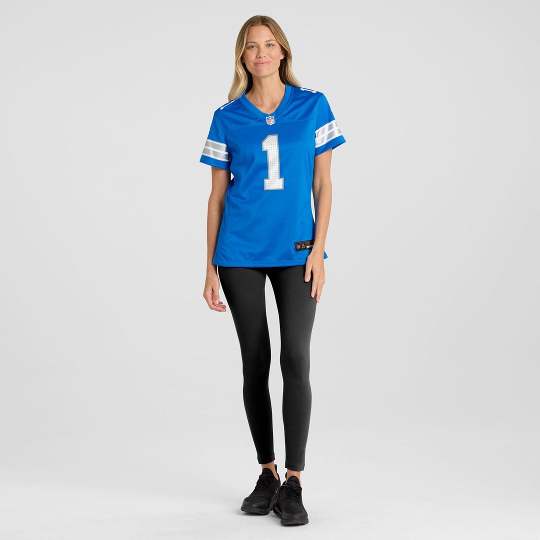 Number 1 Mom Detroit Lions Game Jersey - Blue
