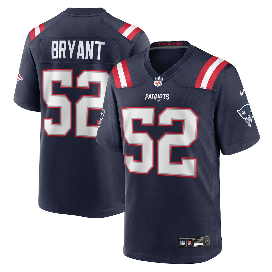 Marcus Bryant New England Patriots Team Game Jersey - Navy