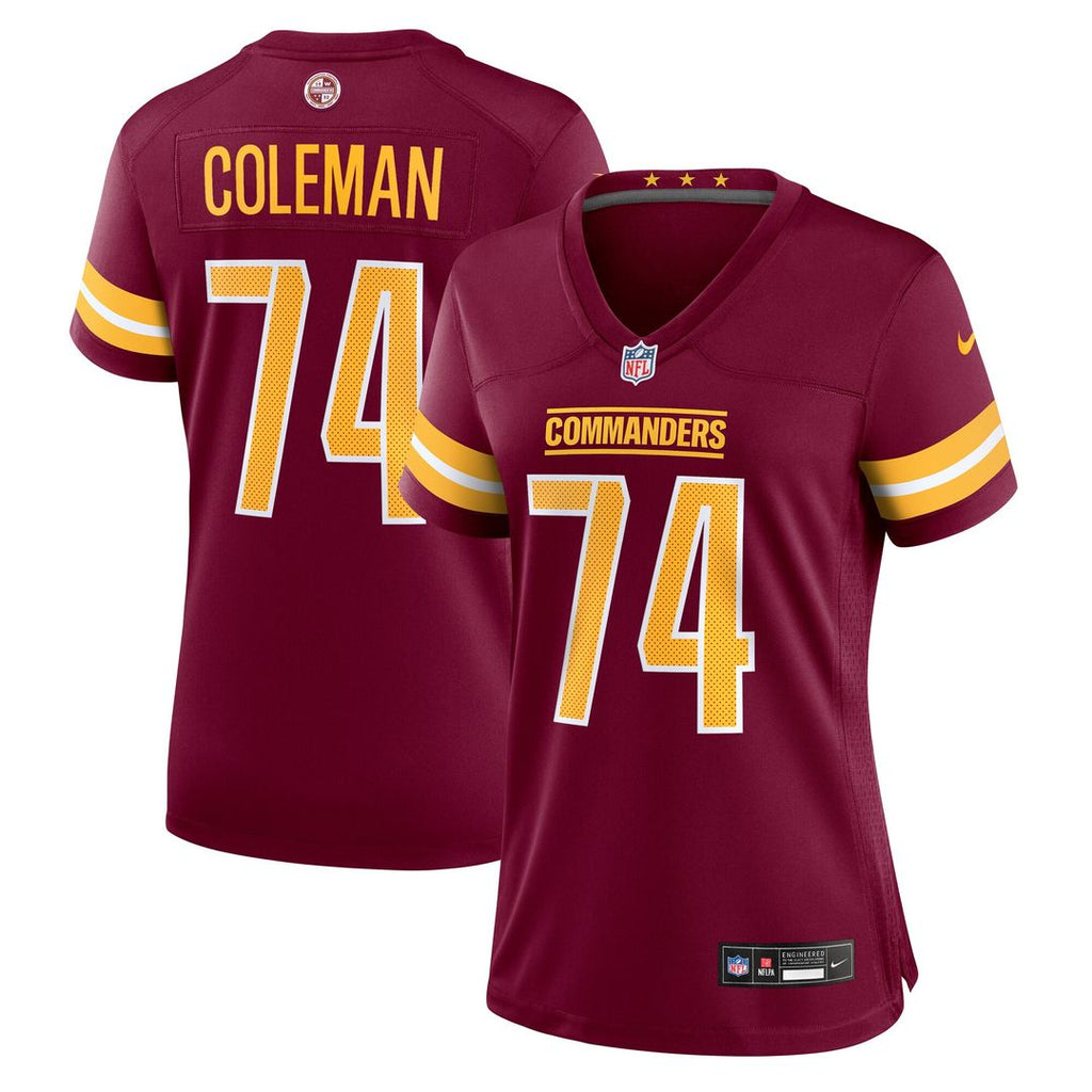 Brandon Coleman Washington Commanders Women's Team Game Jersey - Burgundy