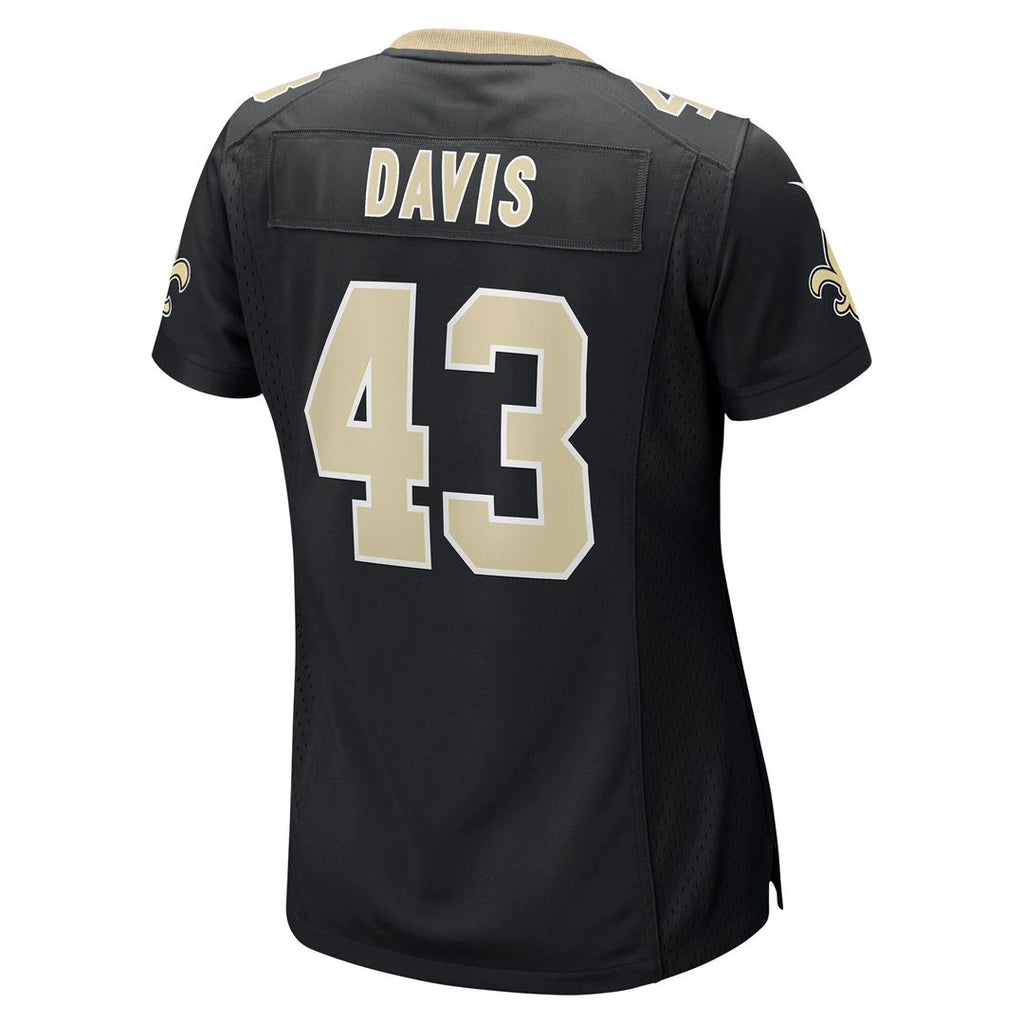 Michael Davis New Orleans Saints Women's Team Game Jersey - Black