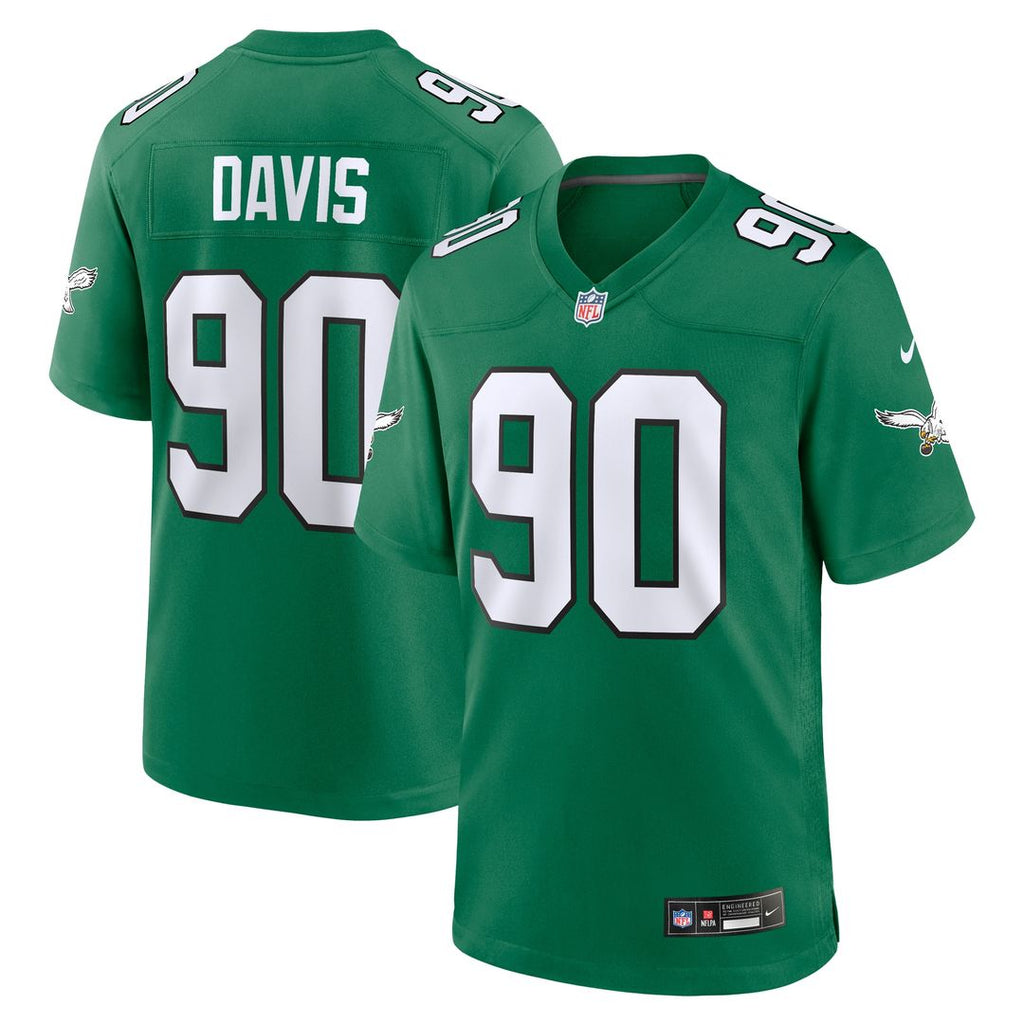 Davis Philadelphia Eagles Team Game Jersey - Midnight Green