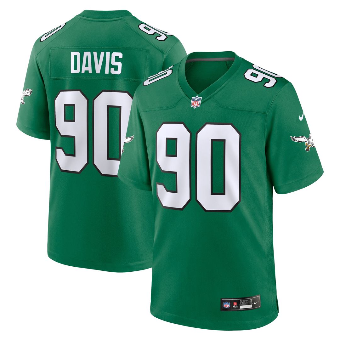 Davis Philadelphia Eagles Team Game Jersey - Midnight Green