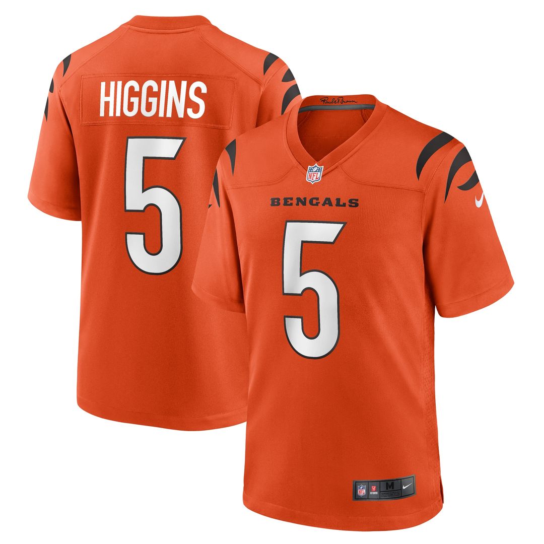 Tee Higgins Cincinnati Bengals Alternate Game Jersey - Orange