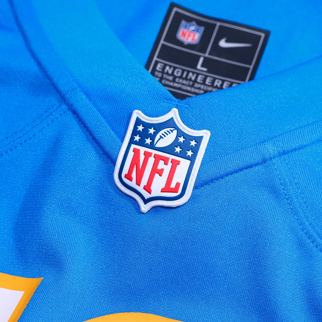 Kanai Mauga Los Angeles Chargers Team Game Jersey - Powder Blue