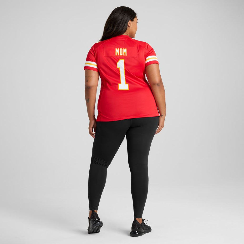 Number 1 Mom Kansas City Chiefs Women's Game Jersey - Red