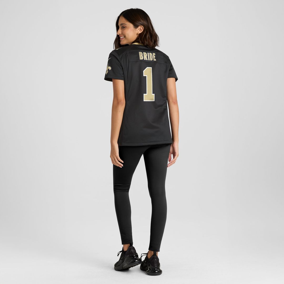 Number 1 Bride New Orleans Saints Women's Game Jersey - Black