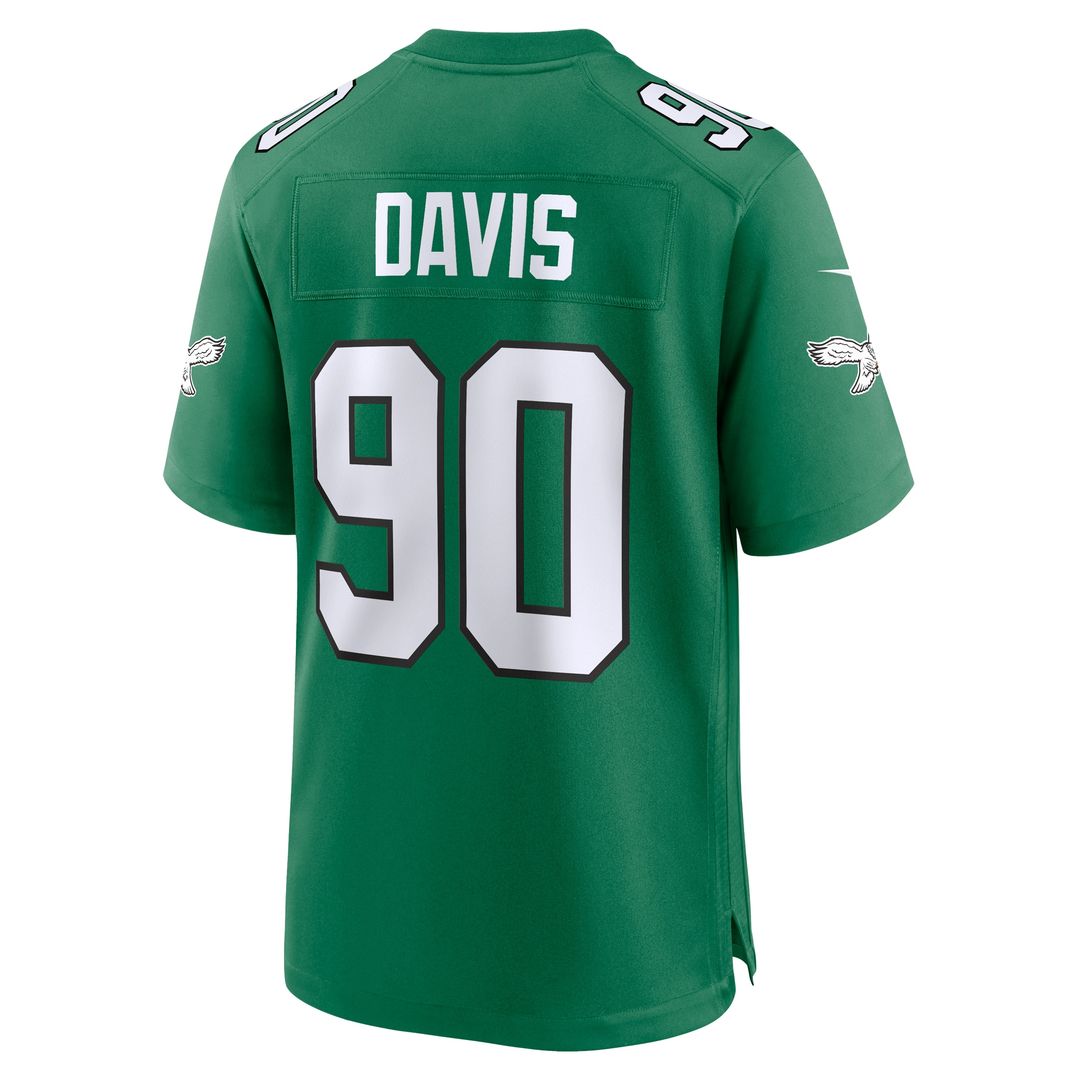 Davis Philadelphia Eagles Team Game Jersey - Midnight Green