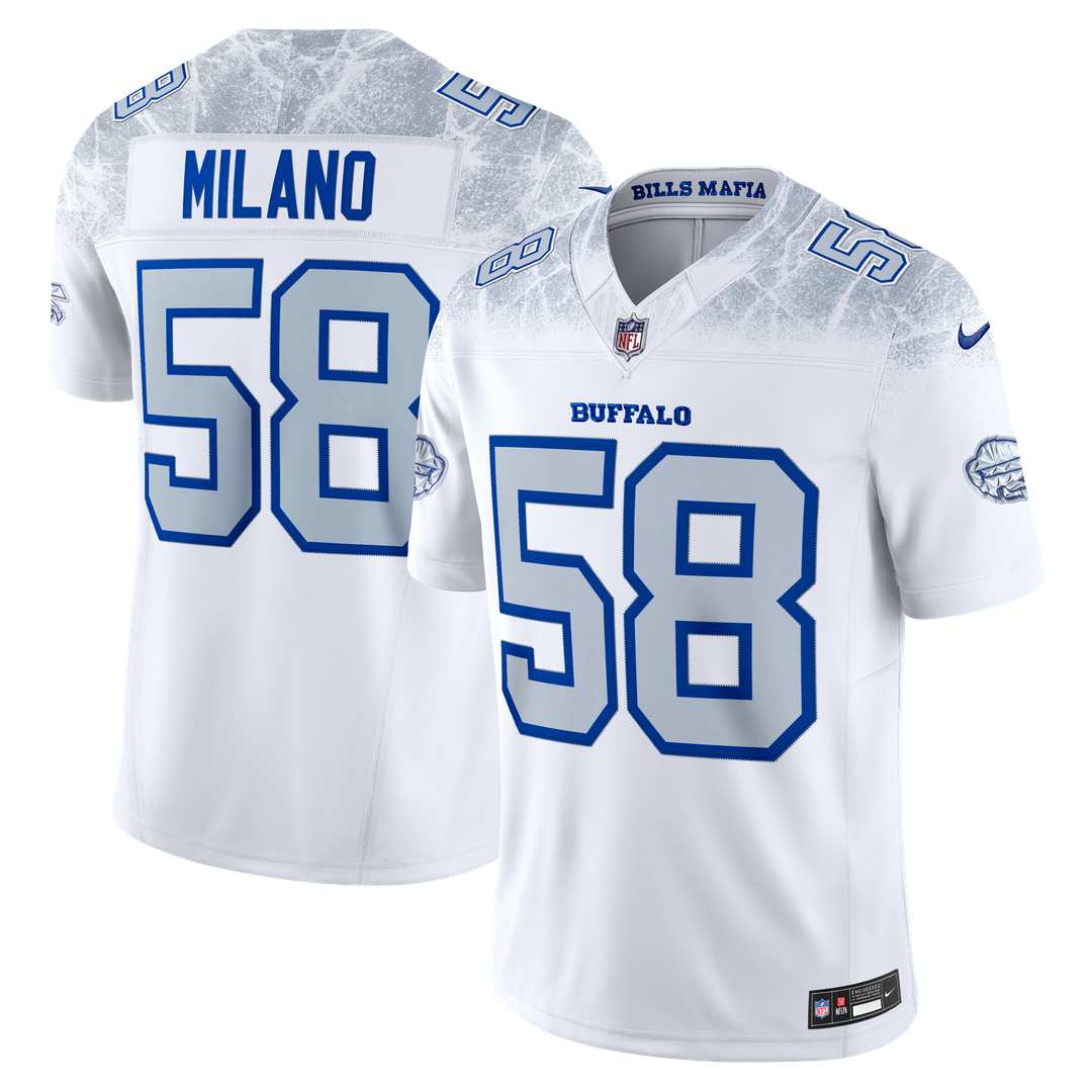 Matt Milano Buffalo Bills 2025 Rivalries Collection Stitched Limited Jersey - White