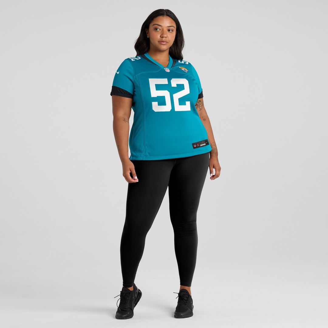 DaVon Hamilton Jacksonville Jaguars Women's Game Jersey - Teal