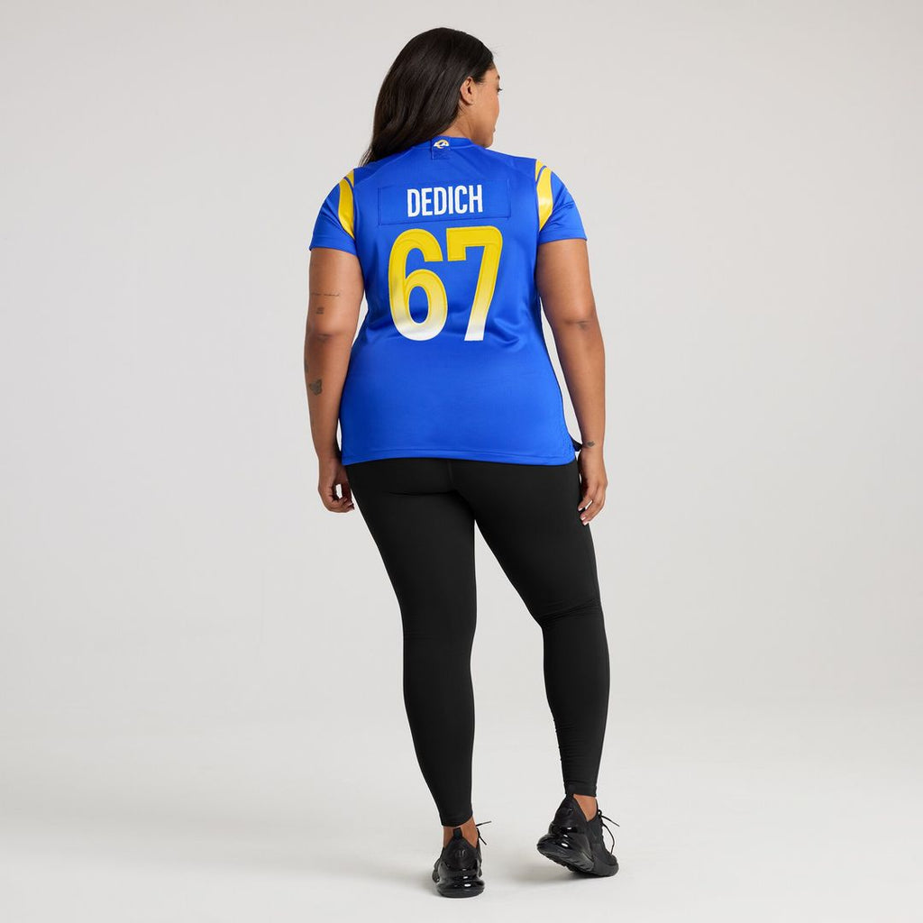 Justin Dedich Los Angeles Rams Women's Game Jersey - Royal