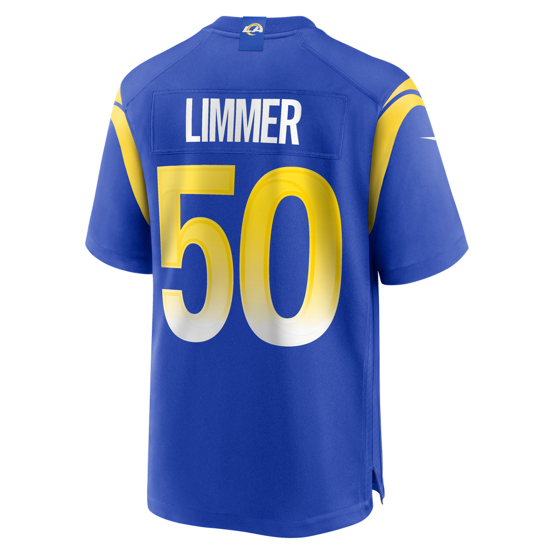 Beaux Limmer Los Angeles Rams Team Game Jersey - Royal