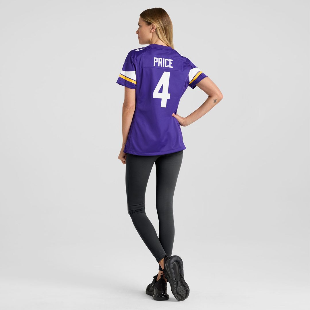 Myles Price Minnesota Vikings Women's Team Game Jersey - Purple