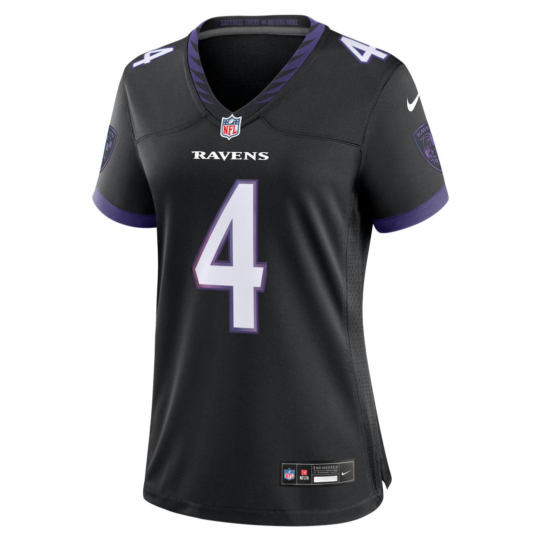 Zay Flowers Baltimore Ravens Women's Alternate Game Jersey - Black