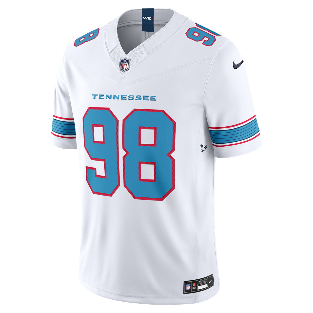 Jeffery Simmons Tennessee Titans Vapor F.U.S.E. Stitched Limited Jersey - White