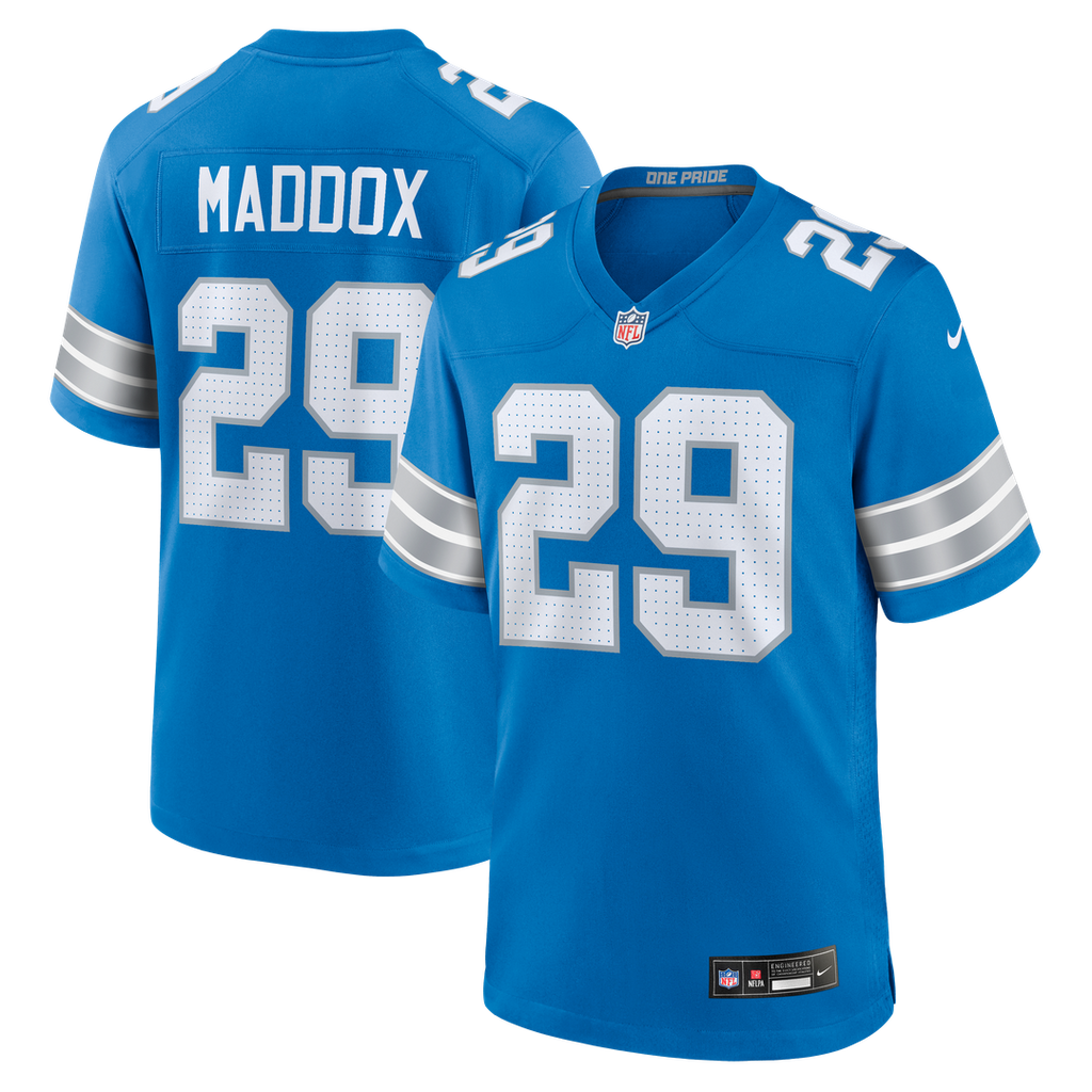 Avonte Maddox Detroit Lions Team Game Jersey - Blue