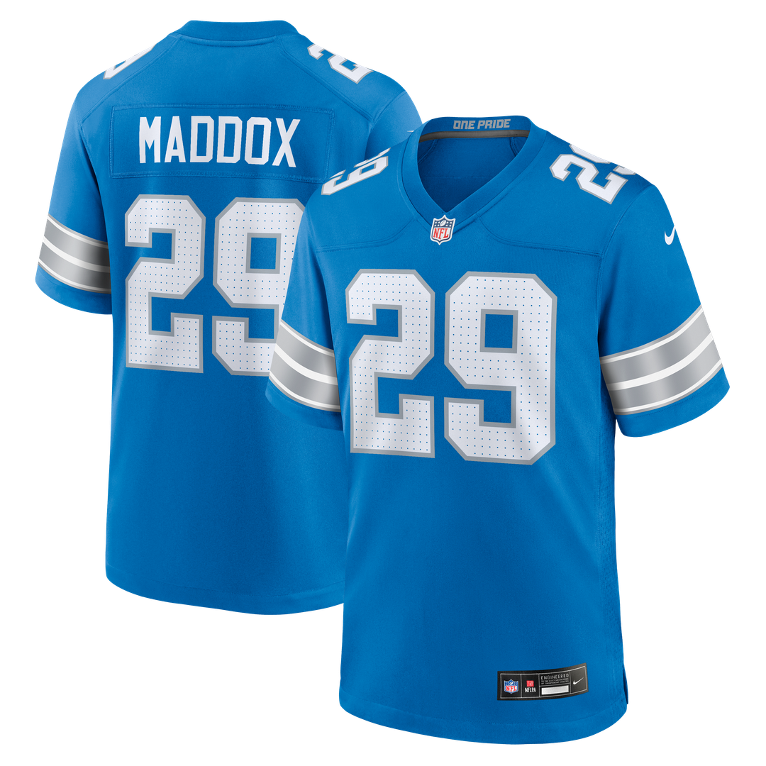 Avonte Maddox Detroit Lions Team Game Jersey - Blue