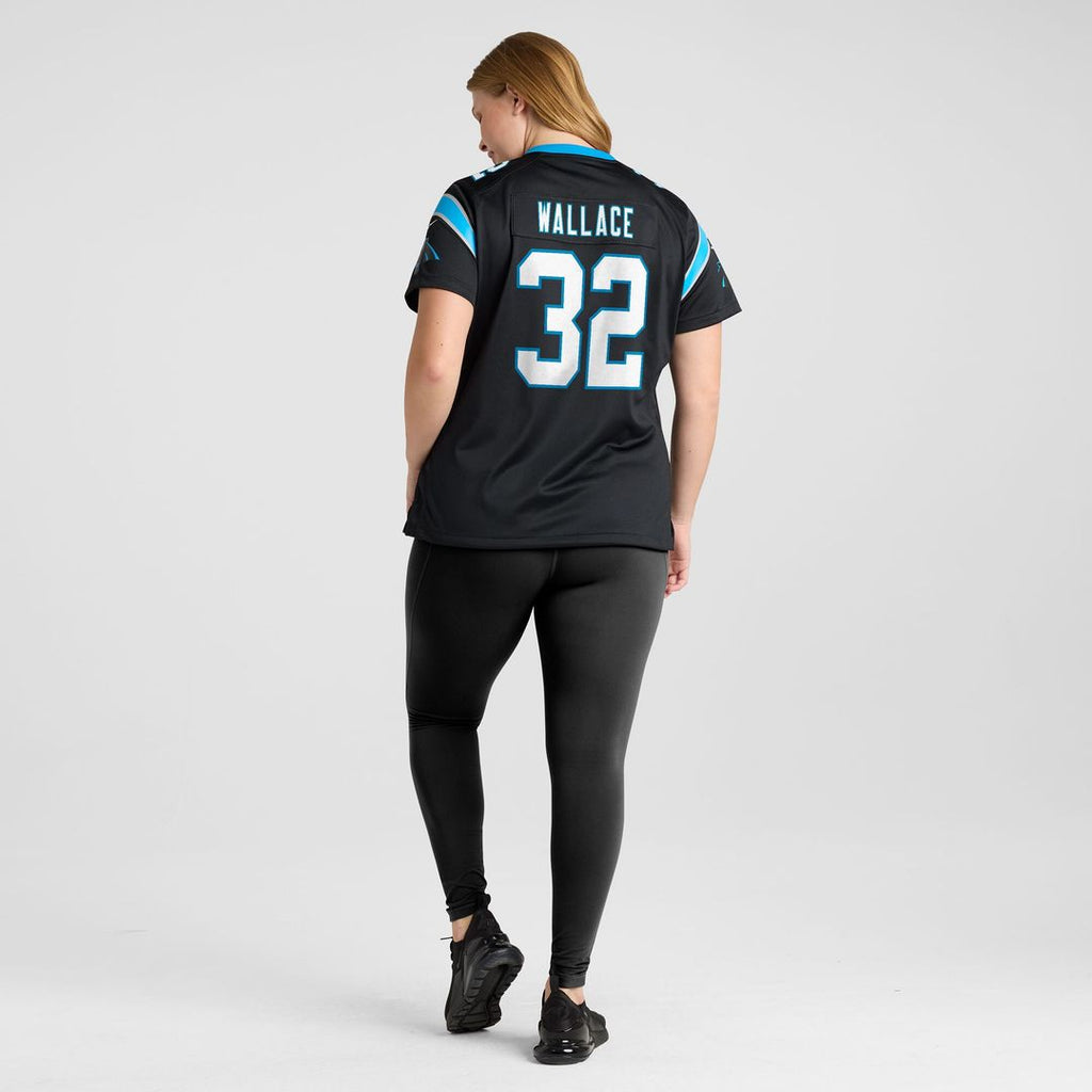 Trevin Wallace Carolina Panthers Women's Team Game Jersey - Black