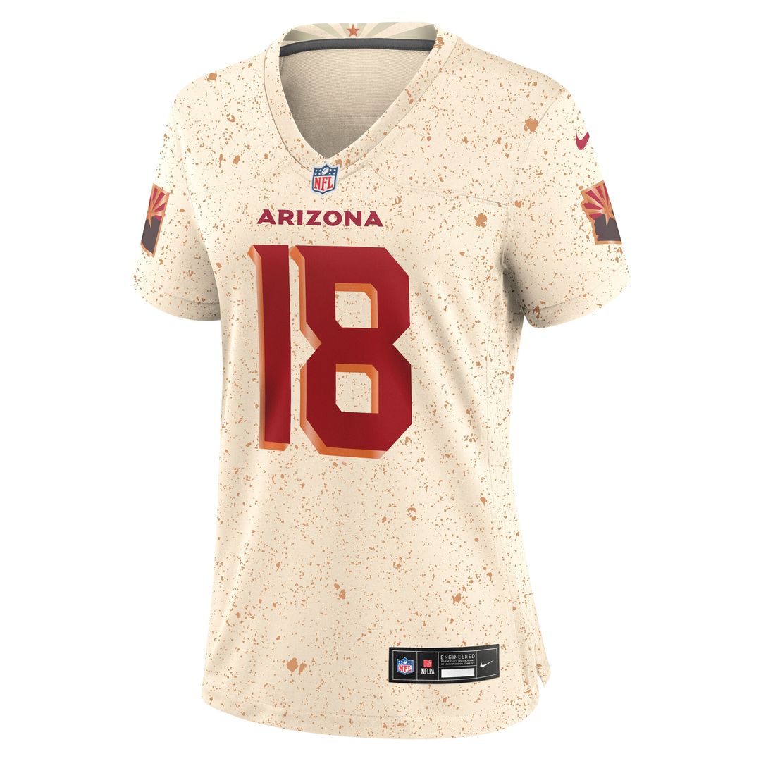 Marvin Harrison Jr. Arizona Cardinals Women's 2025 Rivalries Collection Game Jersey - Natural