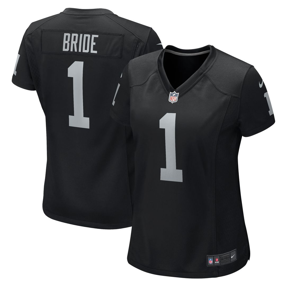 Number 1 Bride Las Vegas Raiders Women's Game Jersey - Black