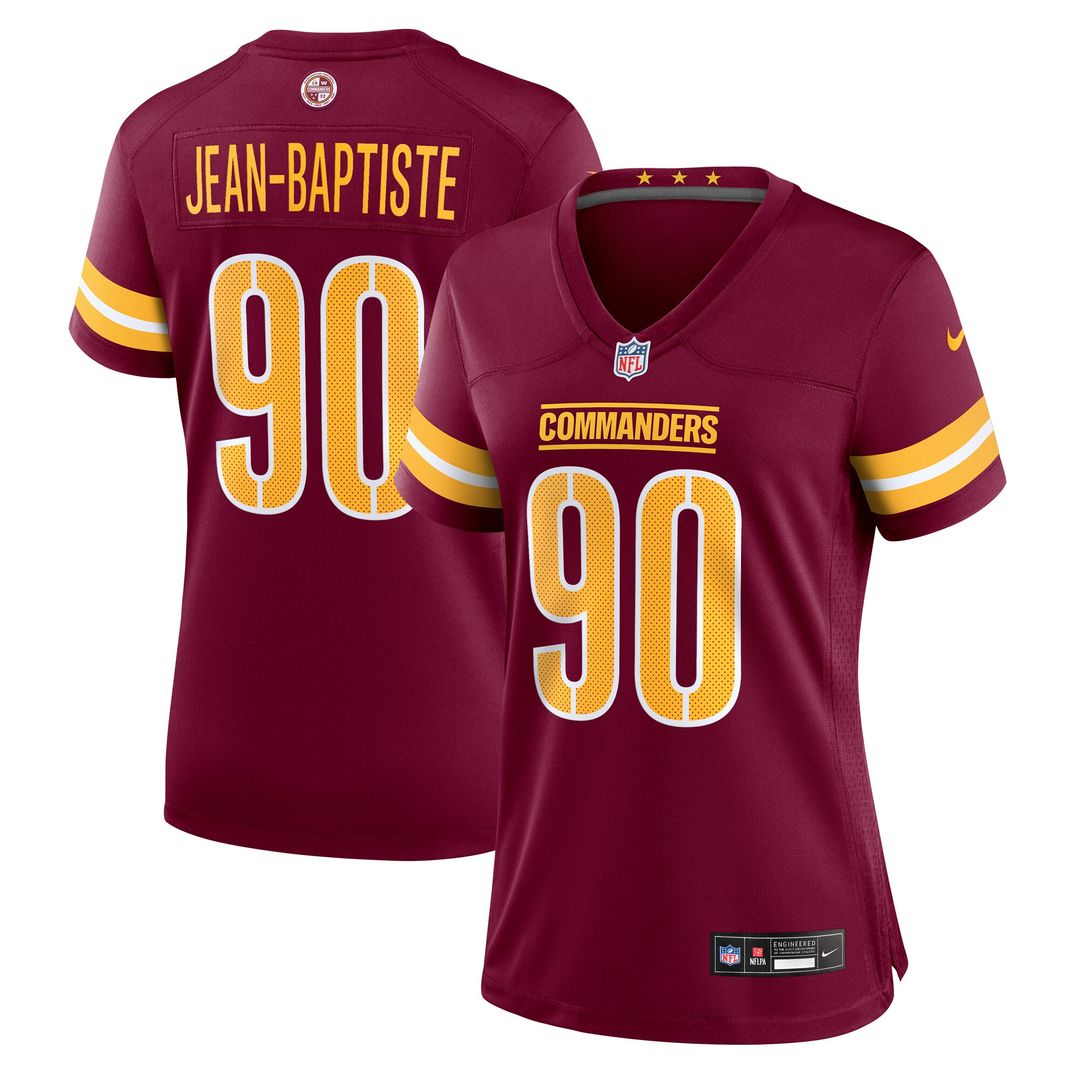 Javontae Jean-Baptiste Washington Commanders Women's Team Game Jersey - Burgundy