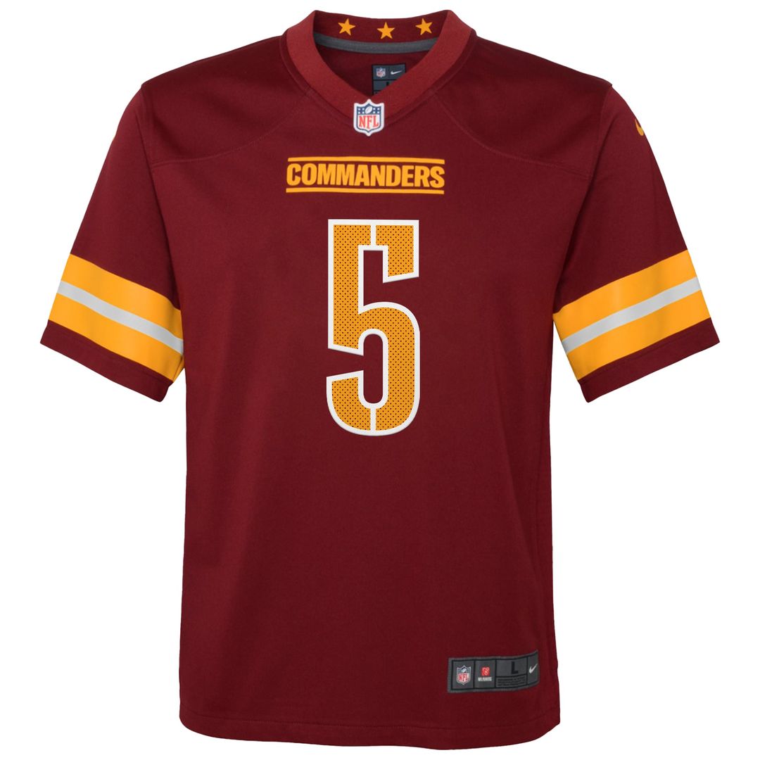 Jayden Daniels Washington Commanders Youth Game Jersey - Burgundy