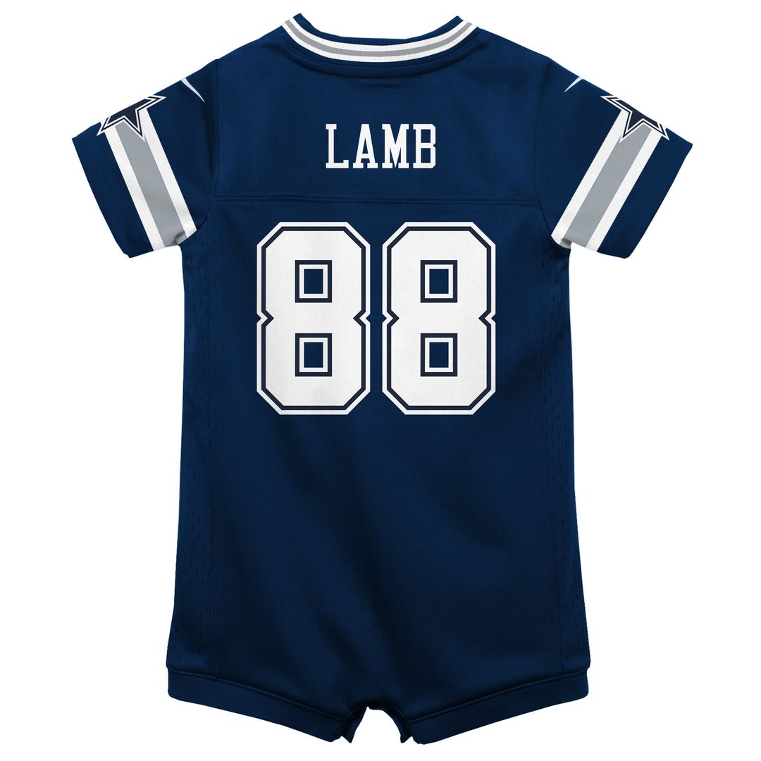 CeeDee Lamb Dallas Cowboys Infant Game Jersey Romper - Navy