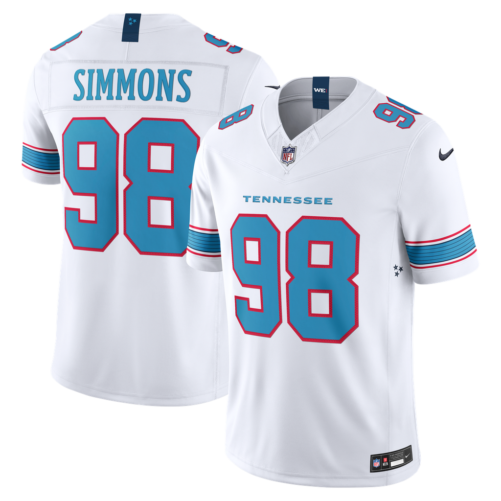 Jeffery Simmons Tennessee Titans Vapor F.U.S.E. Stitched Limited Jersey - White